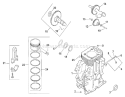 Crankcase Diagram and Parts List for 73449 210000001-210999999 - 2001 Toro Lawn Tractor