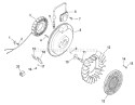 Part Location Diagram of 54-755-09 Kohler Stator Kit, 15 Amp