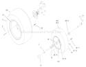 Wheel Assembly Diagram and Parts List for 73449 210000001-210999999 - 2001 Toro Lawn Tractor
