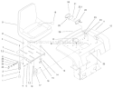 Fender, Seat and Tail Lights Diagram and Parts List for 73449 9900001-9999999 - 1999 Toro Lawn Tractor