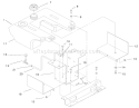 Fuel Tank Assembly Diagram and Parts List for 73449 9900001-9999999 - 1999 Toro Lawn Tractor