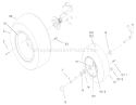 Wheel Assembly Diagram and Parts List for 73449 9900001-9999999 - 1999 Toro Lawn Tractor