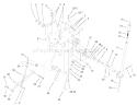 Manual Lift Assembly Diagram and Parts List for 73450 220000001-220999999 - 2002 Toro Lawn Tractor