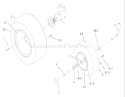 Wheel Assembly Diagram and Parts List for 73450 240000001-240999999 - 2004 Toro Lawn Tractor