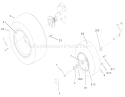 Wheel Assembly Diagram and Parts List for 73450 220000001-220999999 - 2002 Toro Lawn Tractor