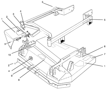 Decals, Baffles And Attaching Parts Diagram and Parts List for 30138 890001 - 899999 Toro Lawn Mower