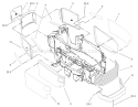 Grill and Side Panel Assembly Diagram and Parts List for 73542 230000001-230999999 - 2003 Toro Lawn Tractor
