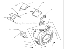 Group 6-Blower Housing Assembly Diagram and Parts List for 73542 230000001-230999999 - 2003 Toro Lawn Tractor