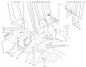 Steering Tower and Fuel Tank Support Assembly Diagram and Parts List for 73542 230000001-230999999 - 2003 Toro Lawn Tractor