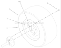 Wheel Assembly Diagram and Parts List for 73542 230000001-230999999 - 2003 Toro Lawn Tractor