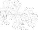 Fender, Footrest And Seat Assembly Diagram and Parts List for 73545 8900001-8999999 - 1998 Toro Lawn Tractor