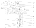 Lower Power Steering Assembly Diagram and Parts List for 73551 8900001-8999999 - 1998 Toro Lawn Tractor