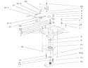 Power Steering Lower Assembly Diagram and Parts List for 73552 200000001-200999999 - 2000 Toro Lawn Tractor
