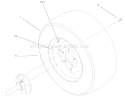 Wheel Assembly Diagram and Parts List for 73552 200000001-200999999 - 2000 Toro Lawn Tractor