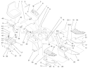 Fender, Footrest and Seat Diagram and Parts List for 73560 8900001-8999999 - 1998 Toro Lawn Tractor