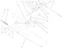 Lower Parking Brake Assembly Diagram and Parts List for 73561SEI 200000001-200999999 - 2000 Toro Lawn Tractor