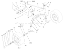 Tie Rods, Spindle and Front Axle Diagram and Parts List for 73561SEI 200000001-200999999 - 2000 Toro Lawn Tractor