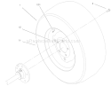 Wheel Assembly Diagram and Parts List for 73561SEI 200000001-200999999 - 2000 Toro Lawn Tractor