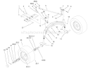 Tie Rods, Spindle and Front Axle Diagram and Parts List for 73561 200000201-200999999 - 2000 Toro Lawn Tractor