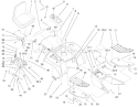 Fender, Footrest and Seat Diagram and Parts List for 73561 200000201-200999999 - 2000 Toro Lawn Tractor