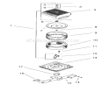 Group 10-Air Intake Diagram and Parts List for 73561 220000001-220999999 - 2002 Toro Lawn Tractor