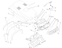 Hood & Headlight Assembly Diagram and Parts List for 73561 220000001-220999999 - 2002 Toro Lawn Tractor