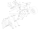 Tie Rods, Spindle and Front Axle Diagram and Parts List for 73561 220000001-220999999 - 2002 Toro Lawn Tractor