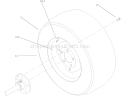 Wheel Assembly Diagram and Parts List for 73561 220000001-220999999 - 2002 Toro Lawn Tractor