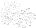 Fender, Footrest & Seat Assembly Diagram and Parts List for 73561 220000001-220999999 - 2002 Toro Lawn Tractor