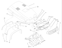 Hood & Headlight Assembly Diagram and Parts List for 73561 240000001-240999999 - 2004 Toro Lawn Tractor