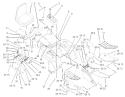 Fender, Footrest and Seat Assembly Diagram and Parts List for 73542 230000001-230999999 - 2003 Toro Lawn Tractor