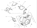 Blower Housing Assembly Diagram and Parts List for 73561 250000001-250999999 - 2005 Toro Lawn Tractor