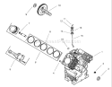 Crankcase Assembly Diagram and Parts List for 73561 250000001-250999999 - 2005 Toro Lawn Tractor