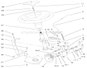 Power Steering & Tilt Assembly Diagram and Parts List for 73561 000000001-000999999 - 2000 Toro Lawn Tractor