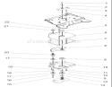 Lower Manual Steering Assembly Diagram and Parts List for 73570 230000001-230999999 - 2003 Toro Lawn Tractor