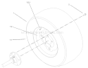 Wheel Assembly Diagram and Parts List for 73570 230000001-230999999 - 2003 Toro Lawn Tractor