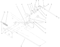 Lower Parking Brake Assembly Diagram and Parts List for 73547 200000242-200999999 - 2000 Toro Lawn Tractor