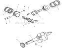 Piston & Crankshaft Assembly Diagram and Parts List for 73580 210000001-210999999 - 2001 Toro Lawn Tractor