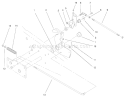 Lower Parking Brake Assembly Diagram and Parts List for 73580 9900001-9999999 - 1999 Toro Lawn Tractor