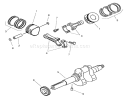 Piston & Crankshaft Assembly Diagram and Parts List for 73580 9900001-9999999 - 1999 Toro Lawn Tractor