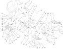 Fender, Footrest and Seat Diagram and Parts List for 73552 200000001-200999999 - 2000 Toro Lawn Tractor