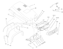 Hood & Headlight Assembly Diagram and Parts List for 73552 200000001-200999999 - 2000 Toro Lawn Tractor