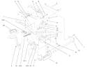 Hydro Controls Assembly Diagram and Parts List for 73552 200000001-200999999 - 2000 Toro Lawn Tractor