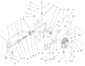 Hydro Trans Axle Assembly Diagram and Parts List for 73590 210000001-210999999 - 2001 Toro Lawn Tractor