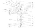 Power Steering Lower Assembly Diagram and Parts List for 73590 210000001-210999999 - 2001 Toro Lawn Tractor