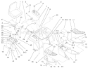 Fender, Footrest and Seat Diagram and Parts List for 73552 9900001-9999999 - 1999 Toro Lawn Tractor