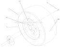 Wheel Assembly Diagram and Parts List for 73552 9900001-9999999 - 1999 Toro Lawn Tractor