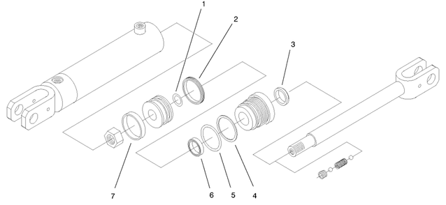 Hydraulic Cylinder No. 98-4710 Diagram and Parts List for 22304 890001 - 899999 Toro Lawn Tractor Accessories