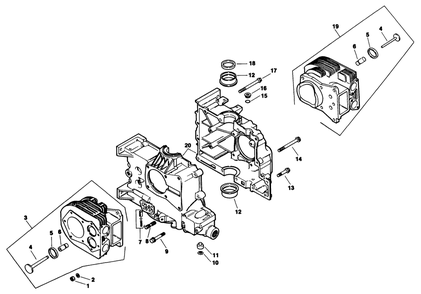 Crankcase-Engine Model No. Mv16s-Type 56519 Diagram and Parts List for 30180 390001 - 399999 Toro Lawn Tractor Accessories