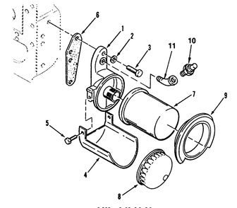 Oil Filter Diagram and Parts List for 73420 3900001 - 3999999 Toro Lawn Tractor